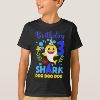 Baby Cute Shark 2019 3rd Birthday Boy Girl 3 Year T-Shirt