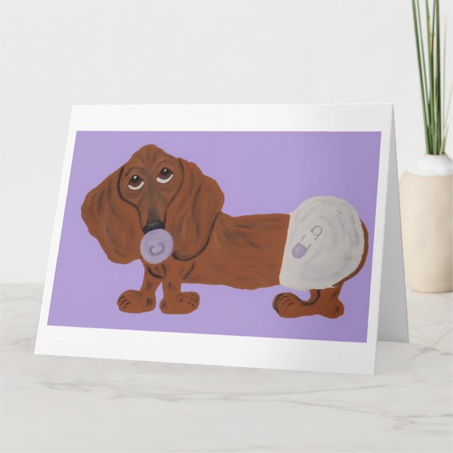 Baby Dachshund Card (Front)