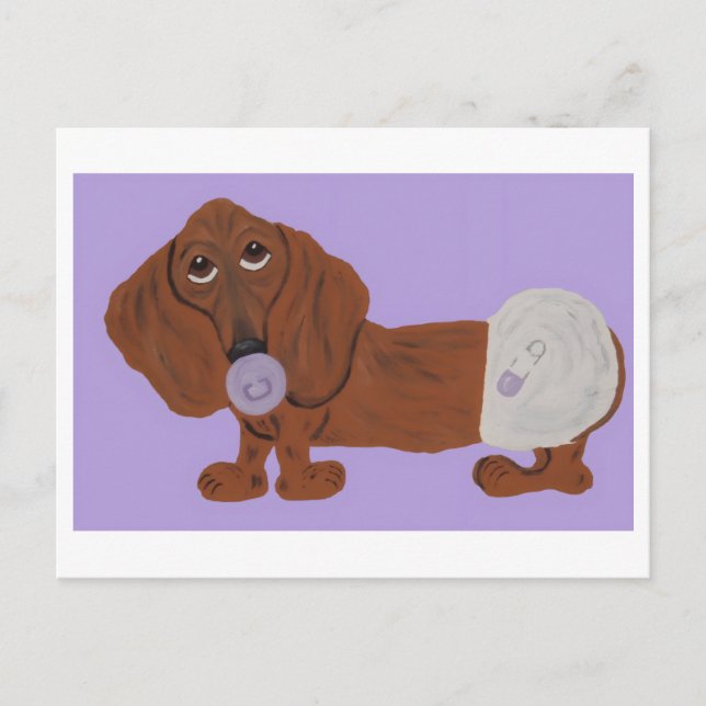 Baby Dachshund Postcard (Front)