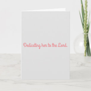 Baby dedication card
