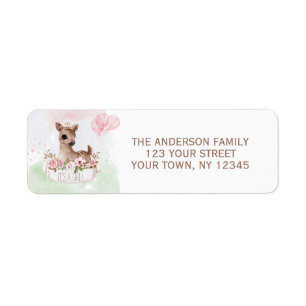 Baby Deer Animal  Label