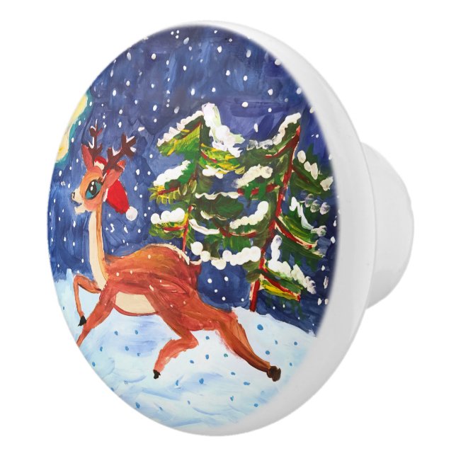 Baby Deer Ceramic Knob (Right)