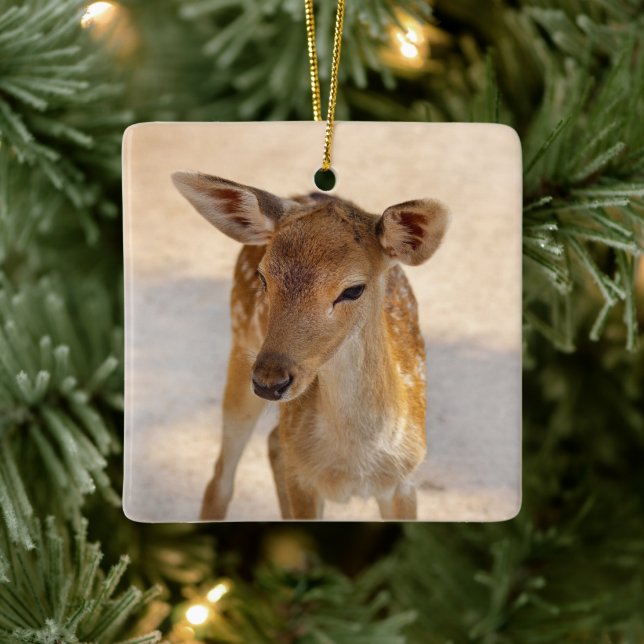 Baby Deer Ceramic Ornament (Tree)