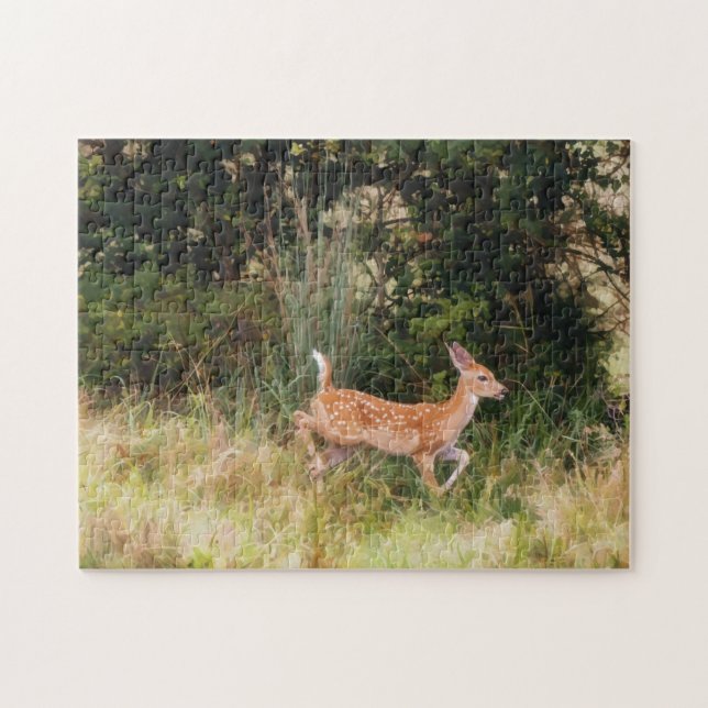 Baby Deer Fawn Art Puzzle (Horizontal)