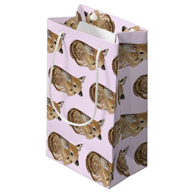 Baby Deer Fawn Small Gift Bag (Front Angled)