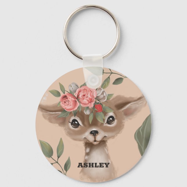 Baby Deer Keychain  (Front)