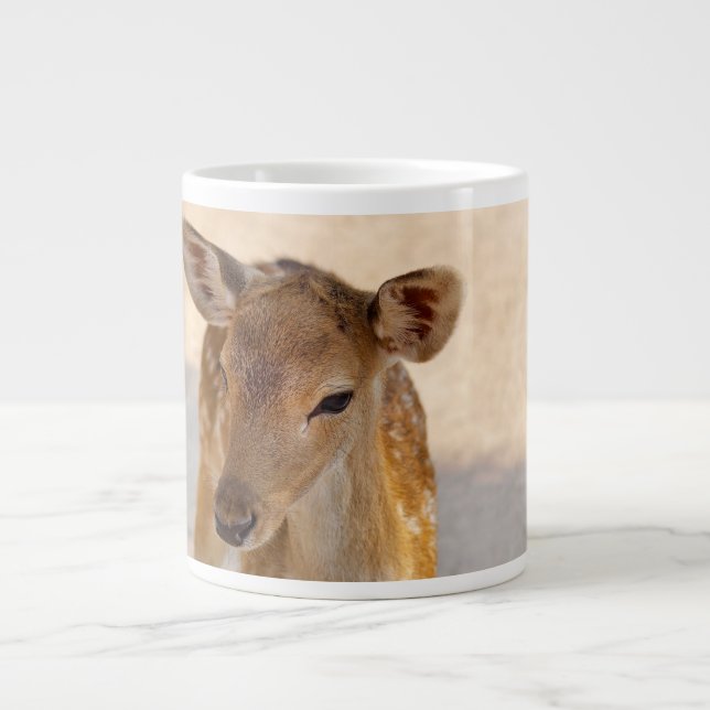 Baby Deer Large Coffee Mug (Front)