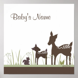 Baby Deer Personalized Poster