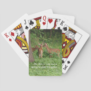 Baby Deer Quote Saying Playing Cards
