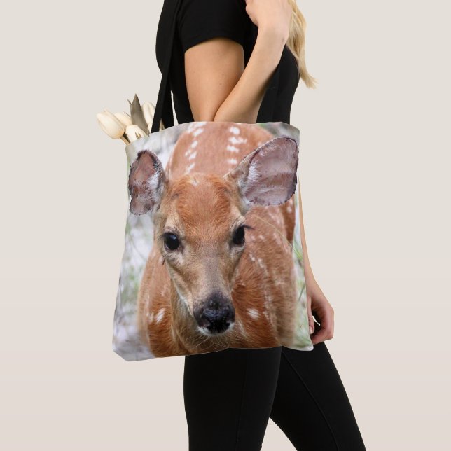 Baby Deer Tote Bag (Close Up)