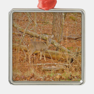 Baby Deer's First  winter Metal Ornament