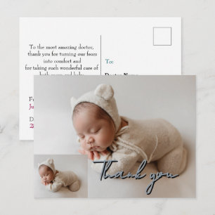 Baby Delivery Thank You Postcard