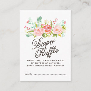 Baby Diaper Raffle Ticket Enclosure Card