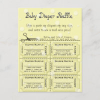 Baby Diaper Raffle Tickets