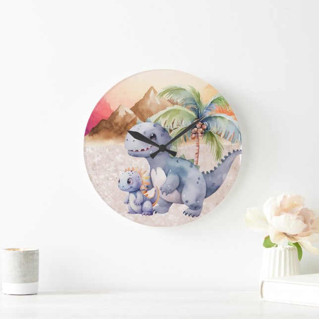 Baby Dino Large Clock (Home)