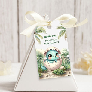 Baby Dino Nest Hatching Soon Shower Gift Tags