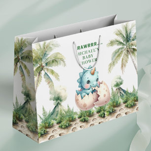 Baby Dino Party Gift Bag with Hatching Soon