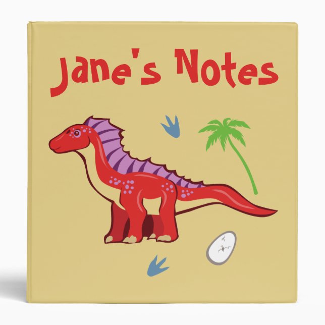 Baby Dinosaur Amargasaurus Binder (Front)