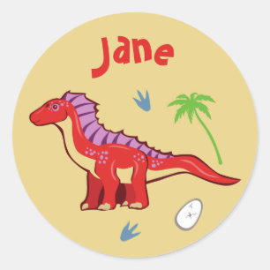 Baby Dinosaur Amargasaurus Classic Round Sticker