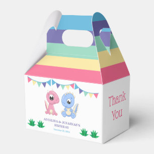 Baby Dinosaur Boy and Girl Joint Birthday Favor Box