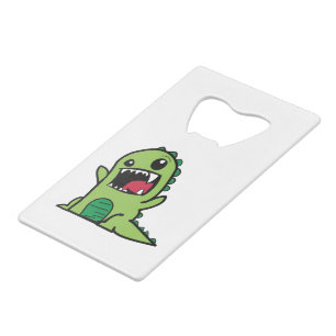 Baby dinosaur cartoon credit card bottle opener