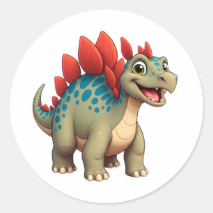 Baby Dinosaur Character for Kids Classic Round Sticker