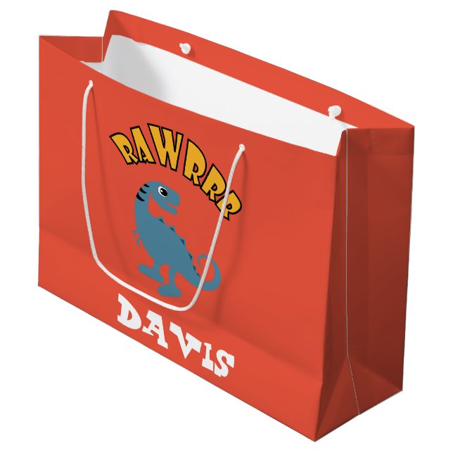 Baby Dinosaur Design - Gift Bag - Large (Front Angled)
