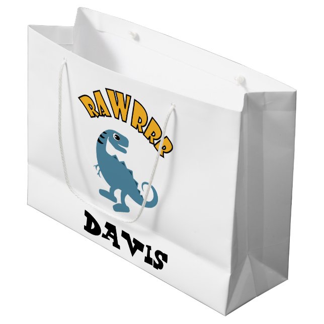 Baby Dinosaur Design - Gift Bag - Large (Front Angled)