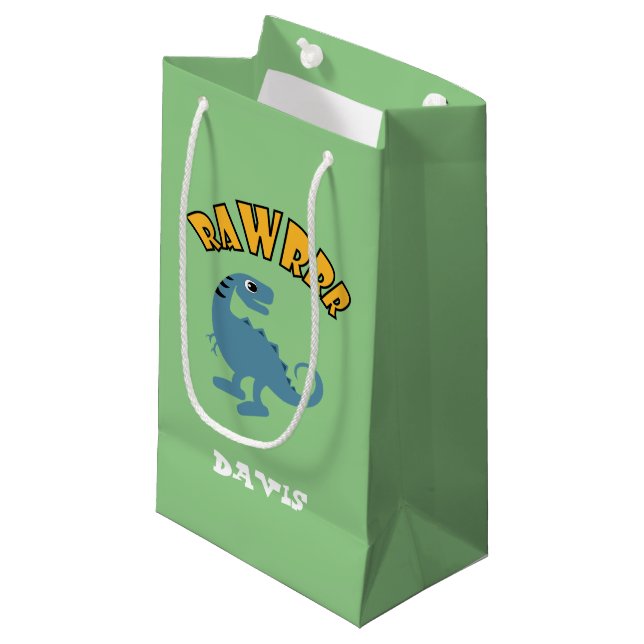 Baby Dinosaur Design - Gift Bag - Small (Front Angled)