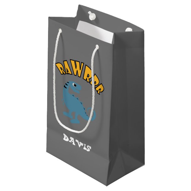 Baby Dinosaur Design - Gift Bag - Small (Front Angled)