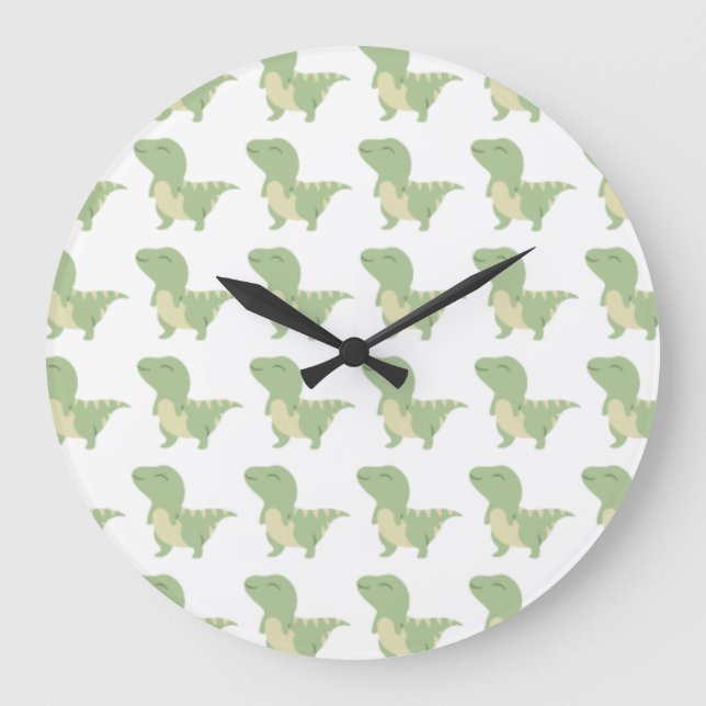 Baby Dinosaur Design Large Clock (Front)