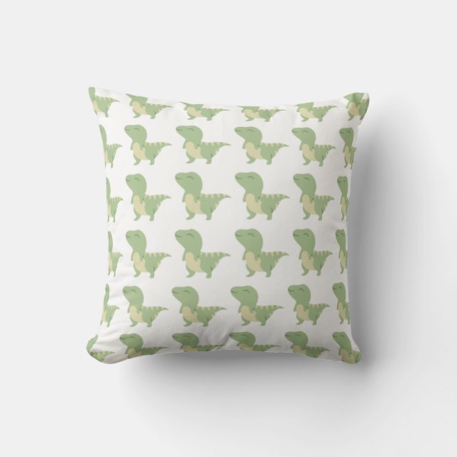 Baby Dinosaur Design Throw Pillow (Front)