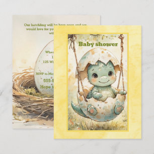 Baby Dinosaur Digital Download Shower Invitation