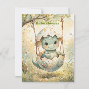 Baby Dinosaur Digital Download Shower Invitation