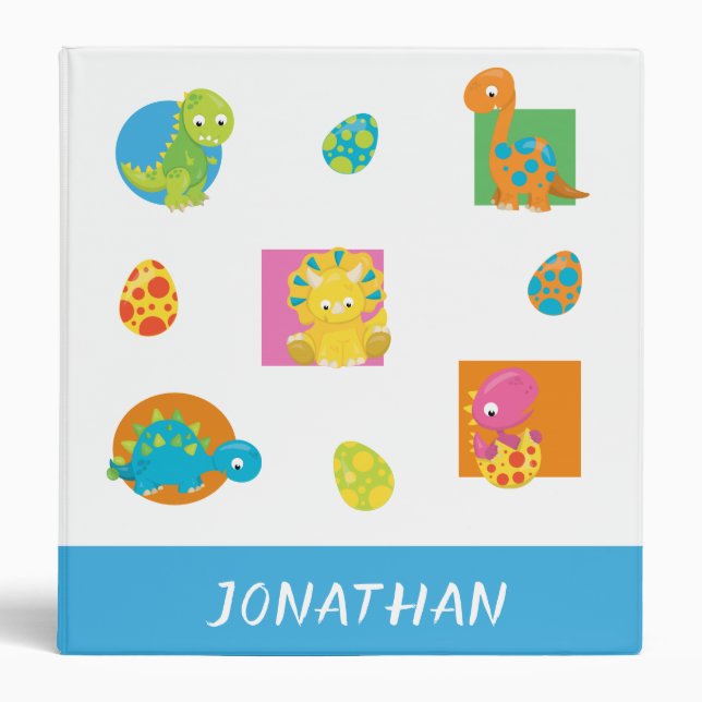 Baby Dinosaur Egg Personalized Photo Album Binder (Front)