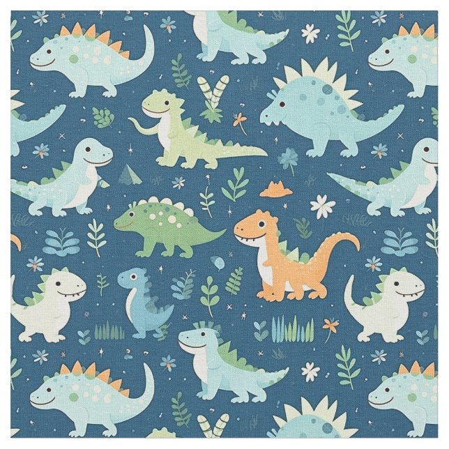 Baby Dinosaur Fabric (Close Up)