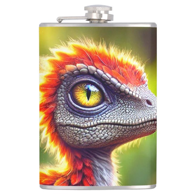 Baby Dinosaur Hip Flask (Front)
