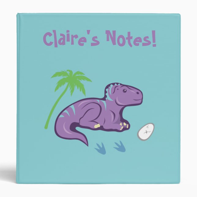Baby Dinosaur Iguanodon Binder (Front)