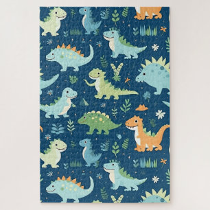 Baby Dinosaur Pattern Jigsaw Puzzle