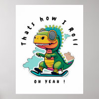Baby Dinosaur Skating | Thats how I Roll