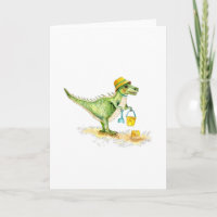 Baby Dinosaur T-Rex on the Beach