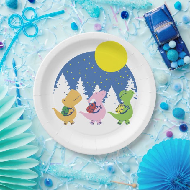 Baby Dinosaurs Back To School Paper Plate (Party)