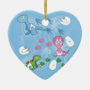 Baby Dinosaurs Ceramic Ornament