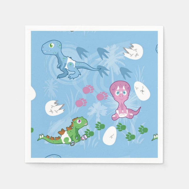 Baby Dinosaurs Napkin (Front)