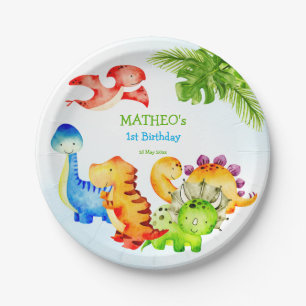 Baby dinosaurs toddler birthday party  paper plate