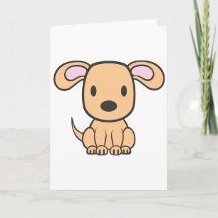 Baby Dog Cartoon Card