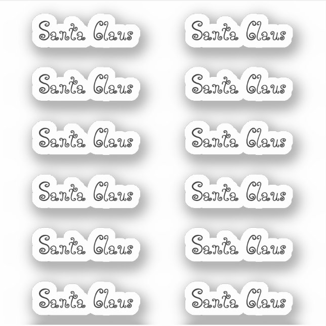 Baby Doll Kiss-Cut Santa Claus Signature (Front)