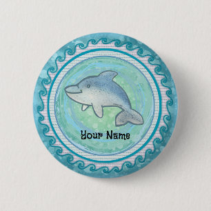Baby Dolphin 2 Inch Round Button