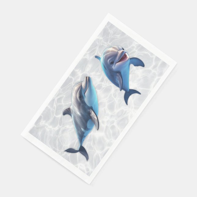 Baby Dolphins Paper Napkins (Corner)
