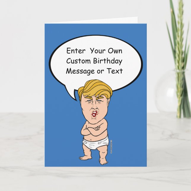 Baby Donald Trump carte d'anniversaire - Customise (Devant)